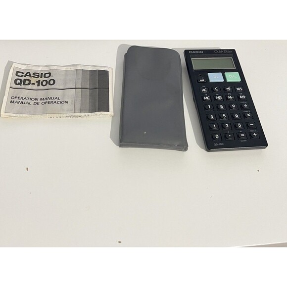 Vintage Casio Quick Dialer 50 With Case  With Instructions QD-100 Un-Tested Prop - Picture 4 of 5